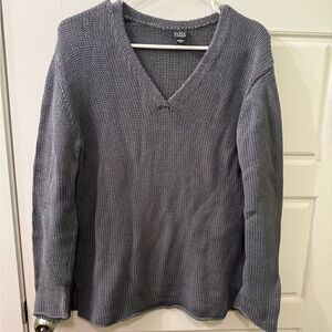 Eileen Fisher 100% Cotton V-Neck Sweater Size Medium